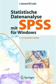 Cover of Statistische Datenanalyse mit SPSS für Windows by Jürgen Janssen
