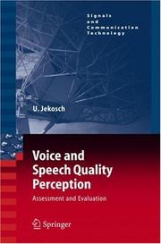 Cover of Voice and Speech Quality Perception by Ute Jekosch