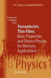 Cover of Ferroelectric thin films by Yoshihiro Ishibashi