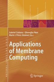 Cover of Applications of membrane computing by Gabriel Ciobanu