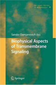 Front cover of Biophysical Aspects of Transmembrane Signaling by Sándor Damjanovich