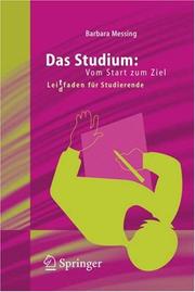 Front cover of Das Studium: Vom Start zum Ziel by Barbara Messing