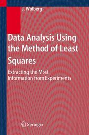 Cover of Data Analysis Using the Method of Least Squares by John Wolberg