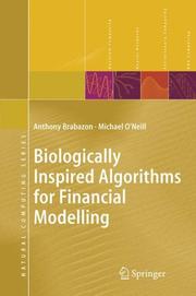 Cover of Biologically inspired algorithms for financial modelling by Anthony Brabazon