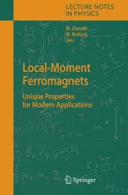 Front cover of Local-moment ferromagnets by Wolfgang Nolting