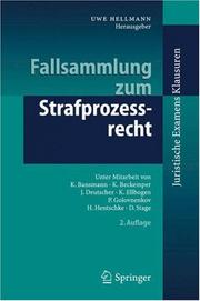 Front cover of Fallsammlung zum Strafprozessrecht (Juristische ExamensKlausuren) by Unknown