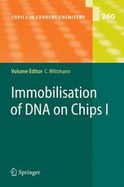 Front cover of Immobilisation of DNA on Chips I by Christine Wittmann