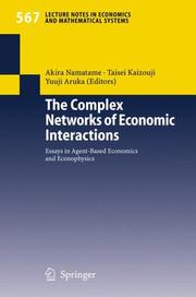 Front cover of The complex networks of economic interactions by Akira Namatame