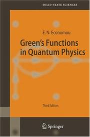 Cover of Green's Functions in Quantum Physics by Eleftherios N. Economou