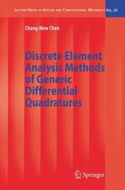 Front cover of Discrete Element Analysis Methods of Generic Differential Quadratures by Chang-New Chen