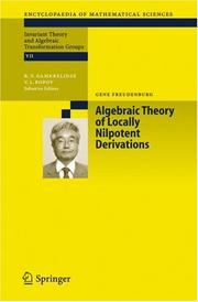 Front cover of Algebraic Theory of Locally Nilpotent Derivations (Encyclopaedia of Mathematical Sciences) by Gene Freudenburg