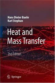 Front cover of Heat and Mass Transfer by Hans Dieter Baehr