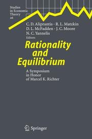 Cover of Rationality and equilibrium by Charalambos D. Aliprantis