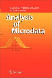 Cover of Analysis of microdata by Rainer Winkelmann