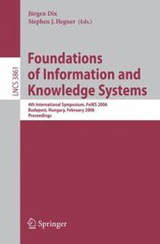 Front cover of Foundations of Information and Knowledge Systems by Jürgen Dix