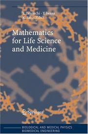 Front cover of Mathematics for life science and medicine by Y. Takeuchi