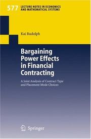 Cover of Bargaining Power Effects in Financial Contracting by Kai Rudolph