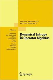 Cover of Dynamical entropy in operator algebras by Sergey Neshveyev