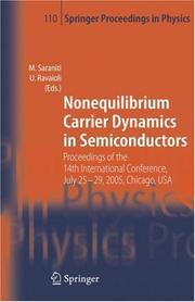 Front cover of Nonequilibrium carrier dynamics in semiconductors by Marco Saraniti