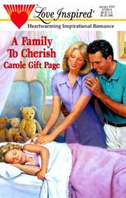 Front cover of A Family to Cherish by Carole Gift Page