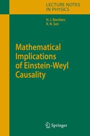 Front cover of Mathematical implications of Einstein-Weyl causality by Hans-Jürgen Borchers