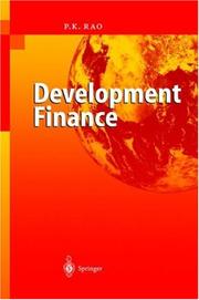 Cover of Development Finance by P.K. Rao