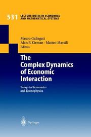 Front cover of The complex dynamics of economic interaction by M. Gallegati