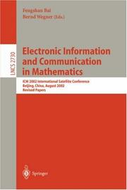Front cover of Electronic information and communication in mathematics by Fengshan Bai