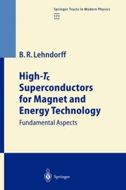 Front cover of High-Tc Superconductors for Magnet and Energy Technology by Beate R. Lehndorff