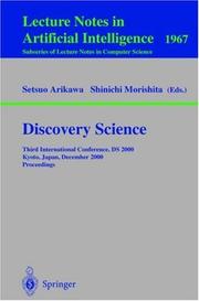 Front cover of Discovery science by Shinichi Morishita