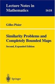 Cover of Similarity problems and completely bounded maps by Gilles Pisier