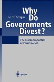Cover of Why Do Governments Divest by Alfred Schipke