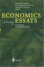 Cover of Economics essays by Werner Hildenbrand