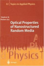 Front cover of Optical properties of nanostructured random media by Vladimir M. Shalaev