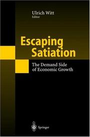 Cover of Escaping Satiation by Ulrich Witt