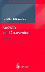 Cover of Growth and coarsening by Lorenz Ratke