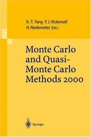 Front cover of Monte Carlo and quasi-Monte Carlo methods 2000 by Harald Niederreiter