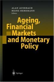 Front cover of Ageing, financial markets, and monetary policy by Alan J. Auerbach