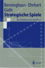 Front cover of Strategische Spiele by Siegfried K. Berninghaus