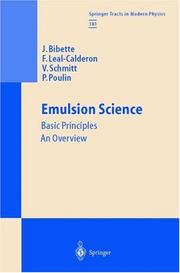Cover of Emulsion science by Jerome Bibette