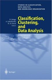 Cover of Classification, clustering and data analysis by International Federation of Classification Societies. Conference