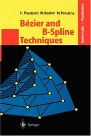Front cover of Bézier and B-spline techniques by Hartmut Prautzsch