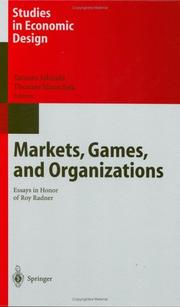 Cover of Markets, games, and organizations by Roy Radner