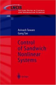 Front cover of Control of sandwich nonlinear systems by Avinash Taware