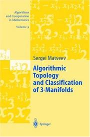 Front cover of Algorithmic Topology and Classification of 3-Manifolds (Algorithms and Computation in Mathematics) by Sergei Matveev