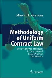 Front cover of Methodology of Uniform Contract Law by Maren Heidemann