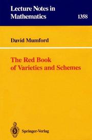 Cover of The red book of varieties and schemes by David Mumford