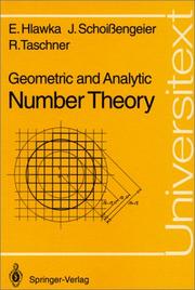 Front cover of Geometric and analytic numbertheory by Edmund Hlawka