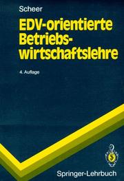 Front cover of EDV-orientierte Betriebswirtschaftslehre by August-Wilhelm Scheer