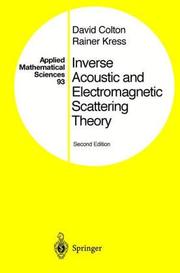 Front cover of Inverse acoustic and electromagnetic scattering theory by David L. Colton